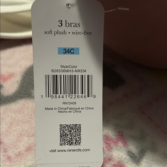 Rene Rofe Women's Bra Trio - Cream, White, Tan - Picture 8 of 8